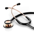 ADC Adscope® 603 Clinician Stethoscope, Rose Gold Chestpiece, Black Tubing, #603RGBK